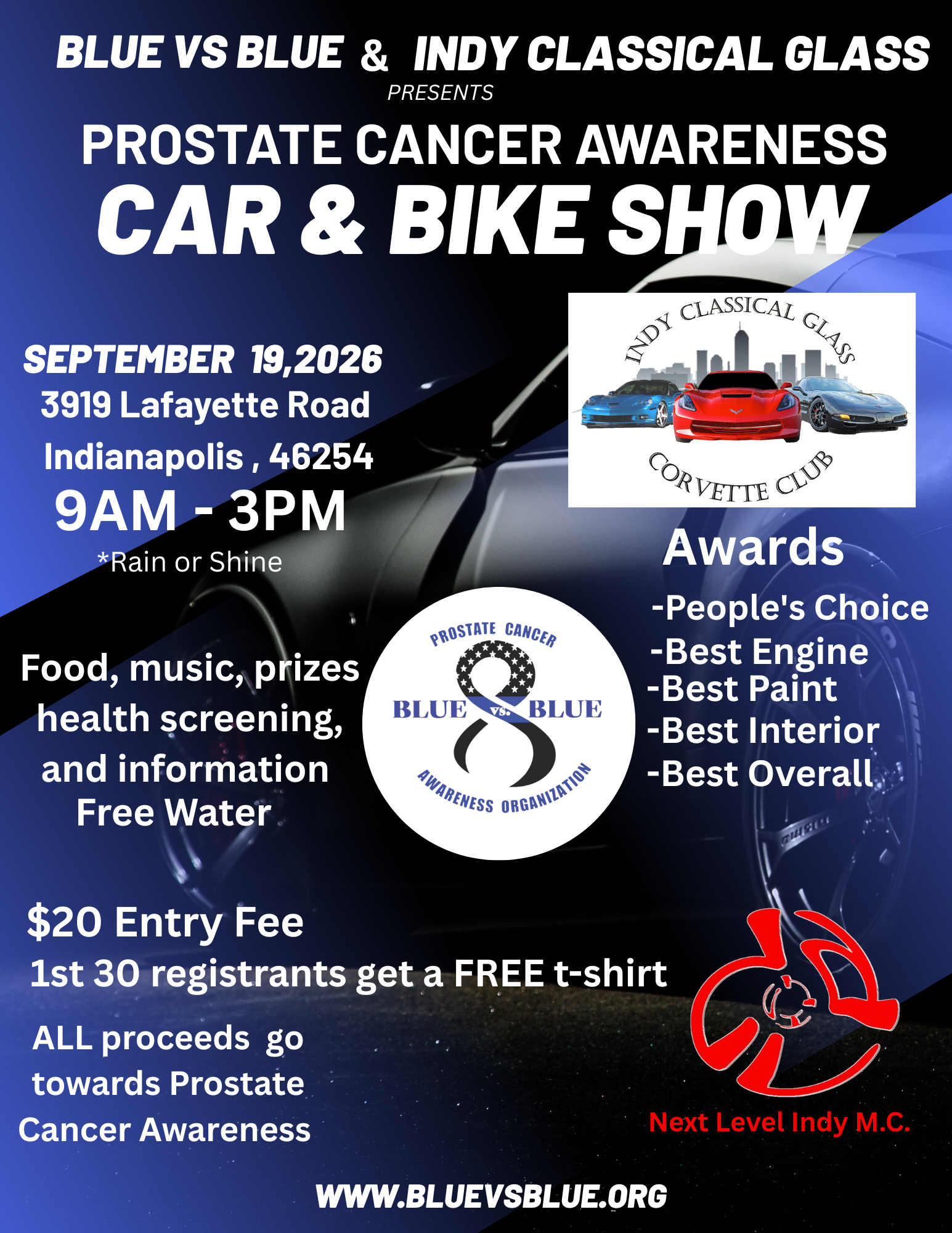 Car & Bike Show by Blue vs Blue and Indy Classical Glass
